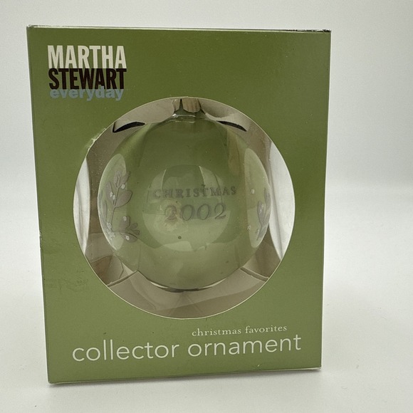 Martha Stewart Other - Martha Stewart 2002 Christmas Favorites Ornament Green/Silver Floral VTG NIB